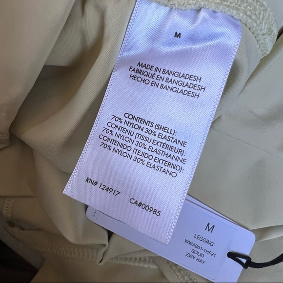 WEWOREWHAT We Wore What Solid-Hued Leggings Medium Color Hay - Picture 5 of 5